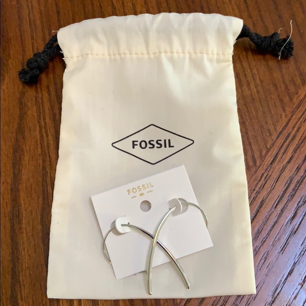 stainless steel fossil earings BRAND NEW!